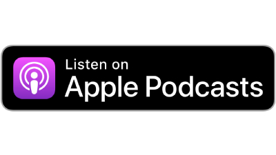 The button reads "Listen on Apple Podcasts"