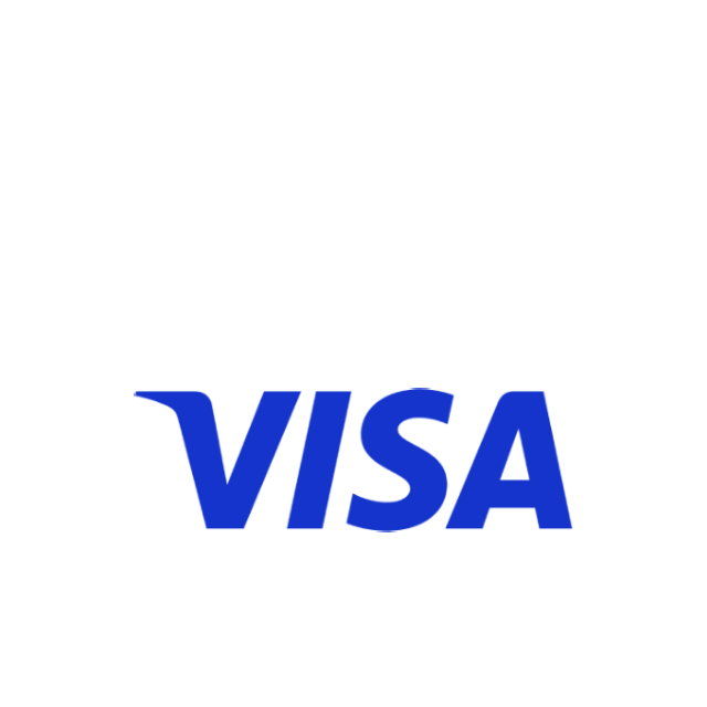 Visa logo at the bottom